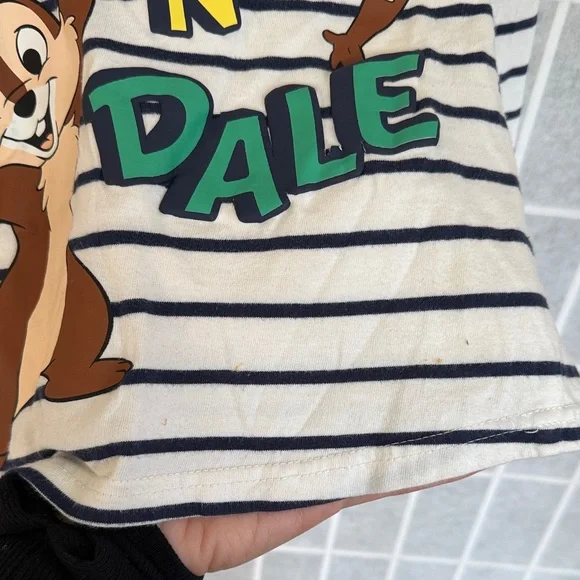 Disney Chip 'n Dale Kids Striped Shirt - Size 4-5yrs - Picture 3 of 7